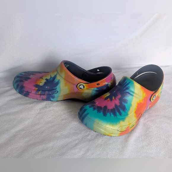 Tie-Dyed Crocs Unisex Men's 10 Or Women's 12 - Picture 7 of 13